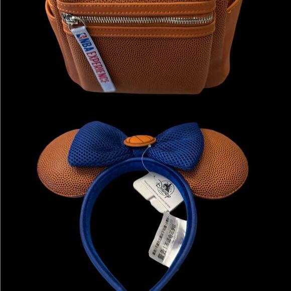 Loungefly X Mickey Mouse NBA Experience Mini Backpack Ears Walt Disney World NEW - Picture 4 of 9